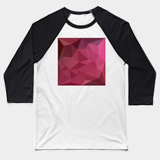 Begonia Pink Abstract Low Polygon Background Baseball T-Shirt